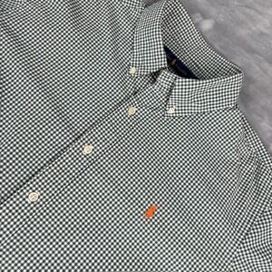 Ralph Lauren Mens Shirt XL Long Sleeve‎ Button Down Green Gingham Checkered
